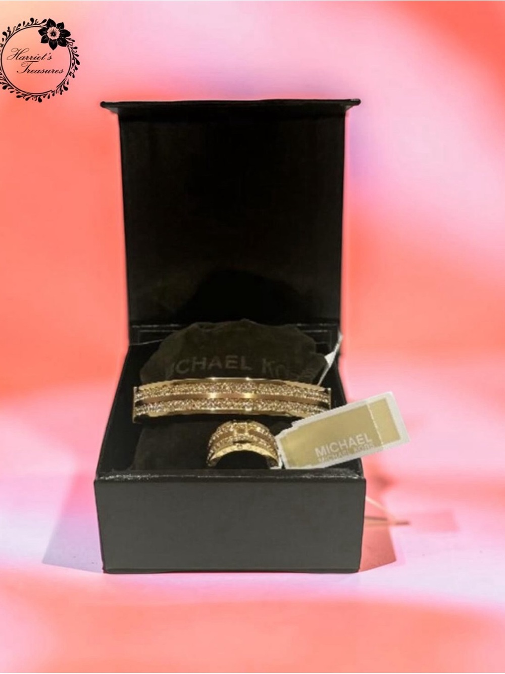 MICHAEL Michael Kors Gold Crystal Pavé Band Bangle & Ring